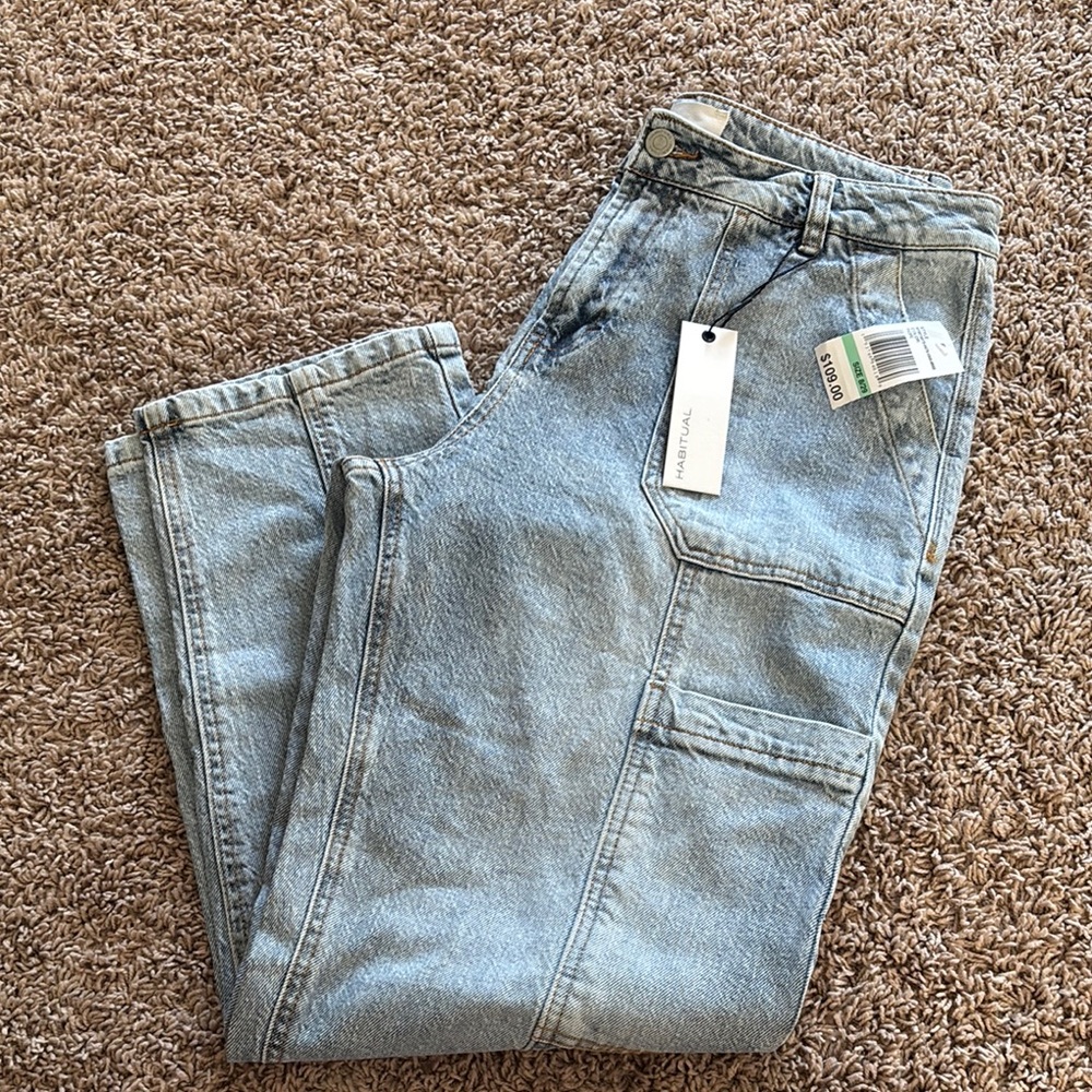 NWT cargo high waisted mom jeans